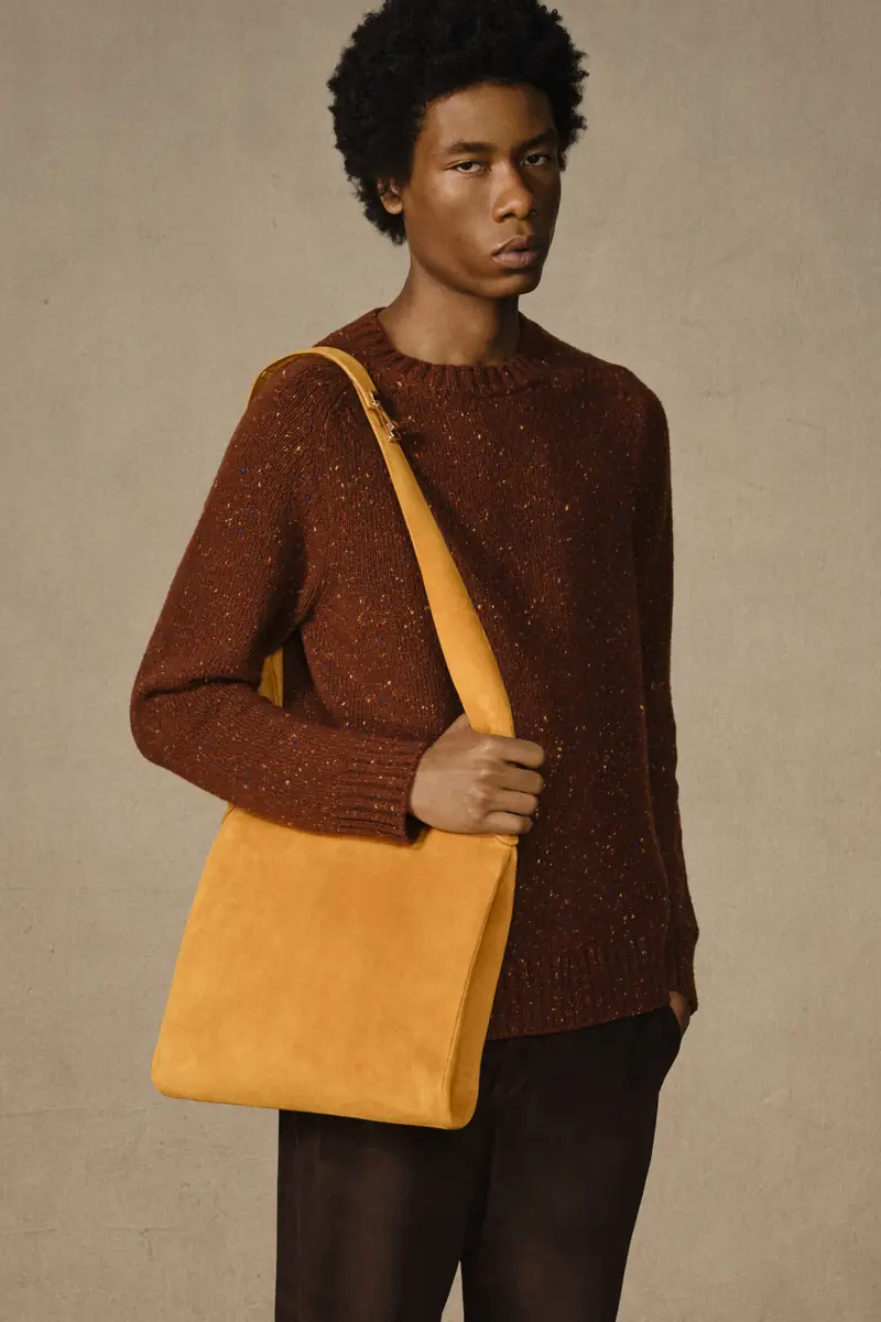 Gabriela Hearst Daniel Knit Sweater in Burnt Sienna Multi Speckled Aran Cashmere | Thumbnail 2