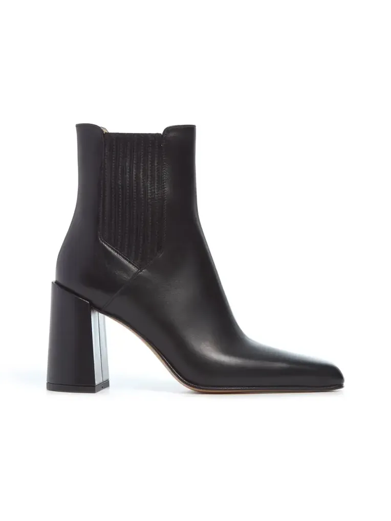 Luke High Heel Ankle Boot in Black Leather Luke High Heel Ankle Boot in Black Leather