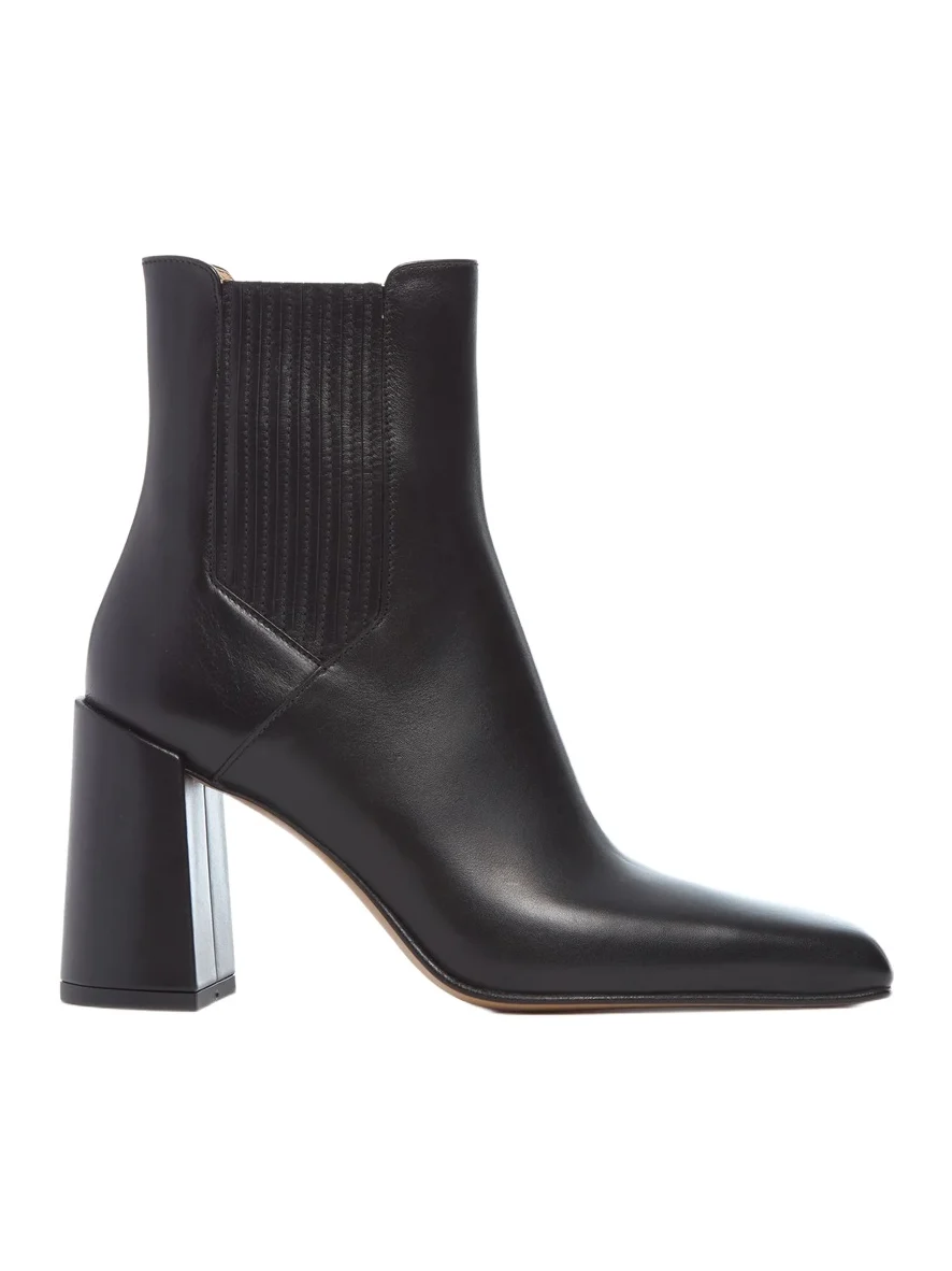 Luke High Heel Ankle Boot in Black Leather Luke High Heel Ankle Boot in Black Leather