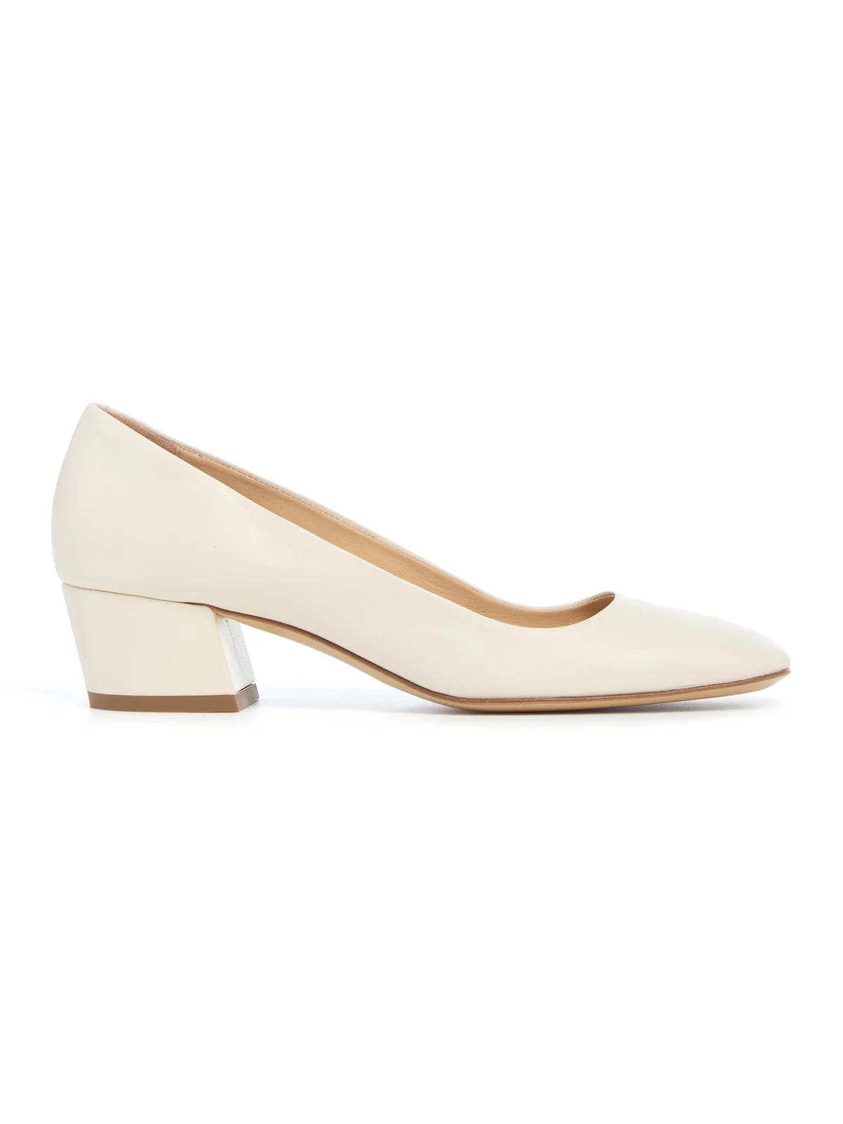 Gabriela Hearst Agathe Low Heel Pump in Ivory Leather