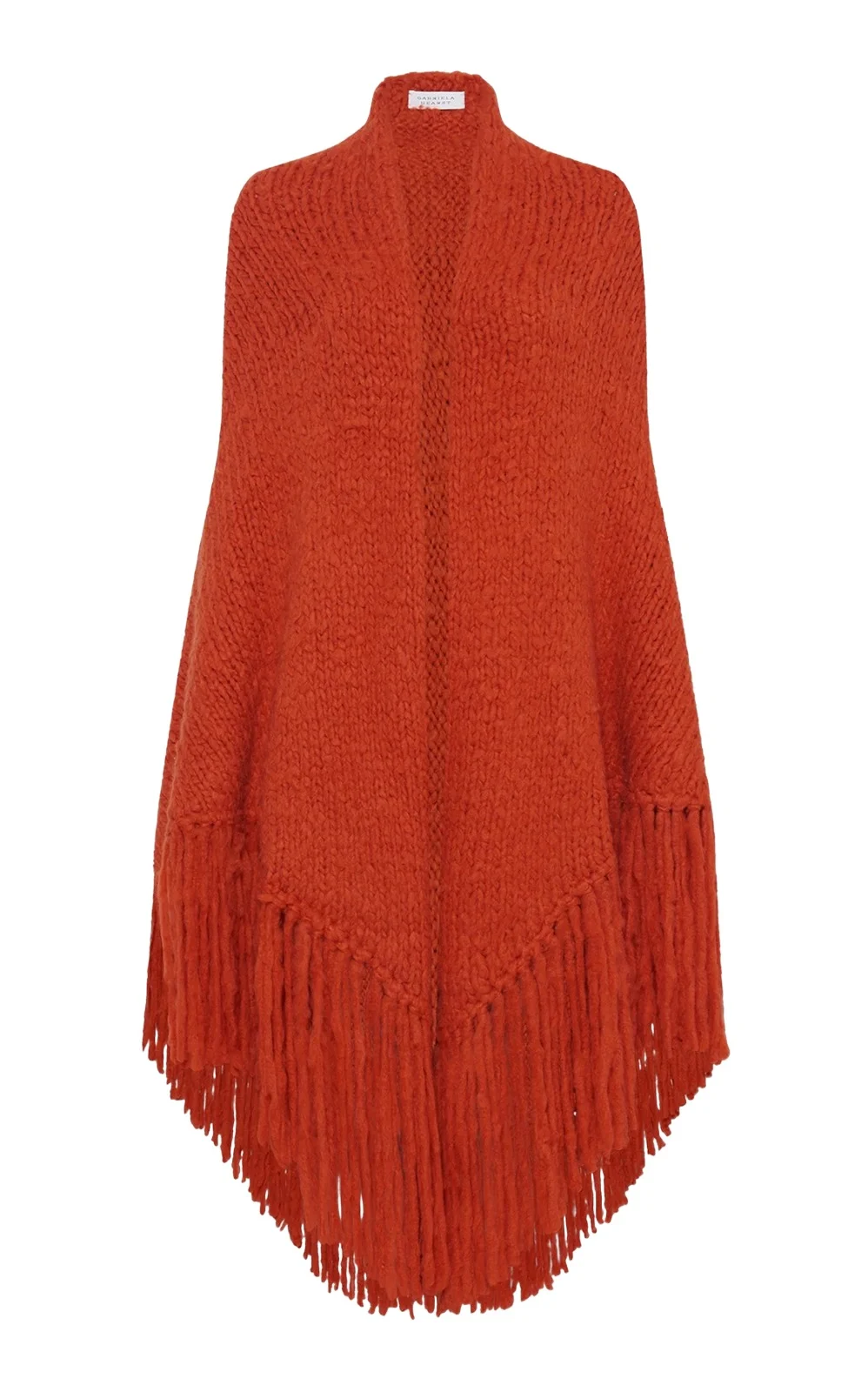 Lauren Knit Wrap in Antelope Orange Welfat Cashmere Lauren Knit Wrap in Antelope Orange Welfat Cashmere