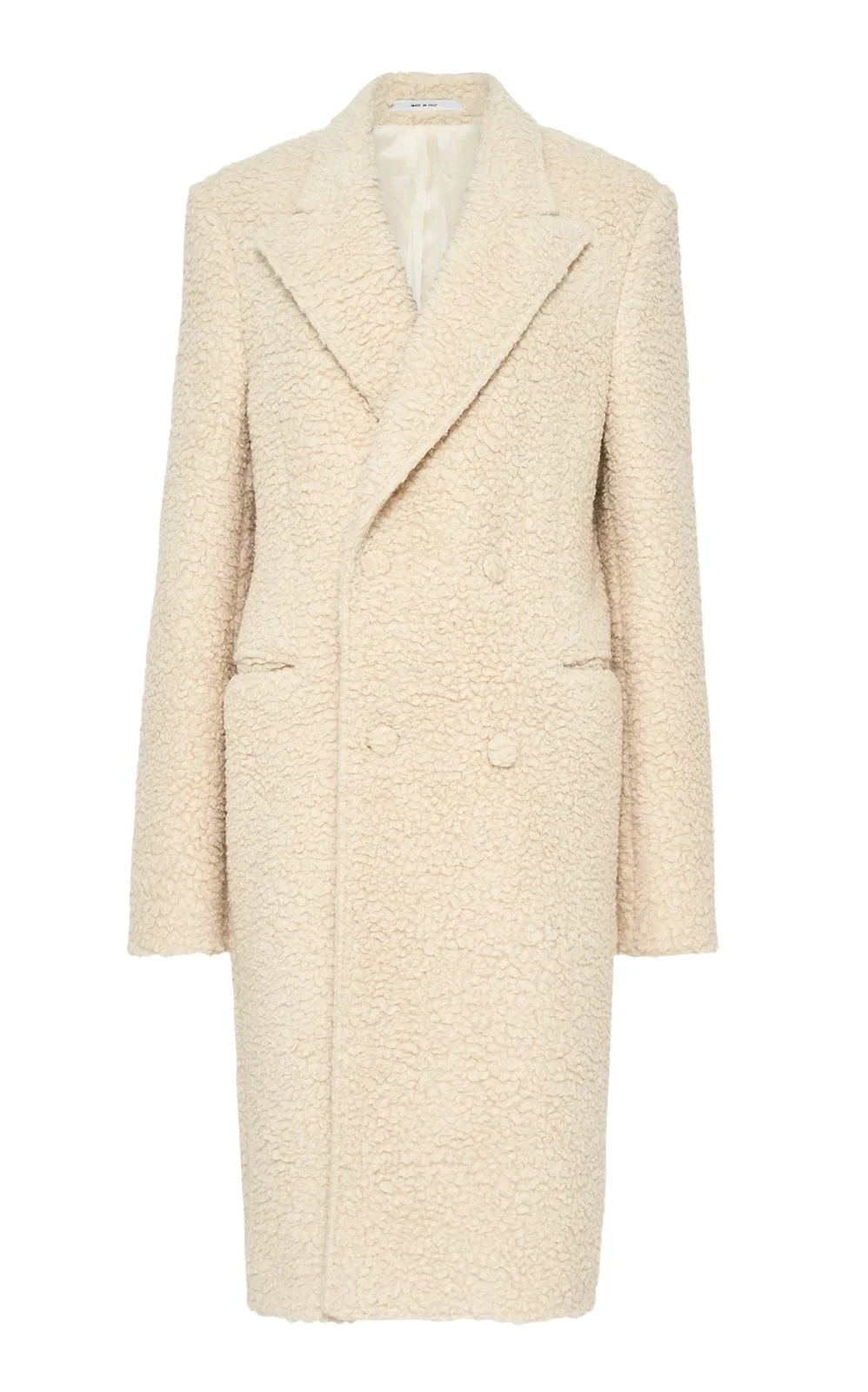 Gabriela Hearst Mcaffrey Coat in Ivory Cashmere Silk