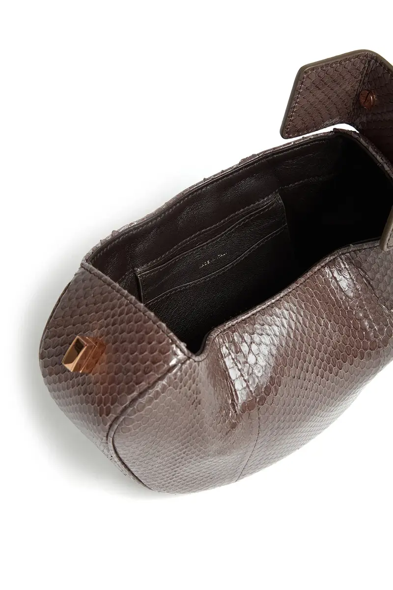Gabriela Hearst Demi Bag in Charcoal Snakeskin | Thumbnail 4 Gabriela Hearst Demi Bag in Charcoal Snakeskin | Thumbnail 4