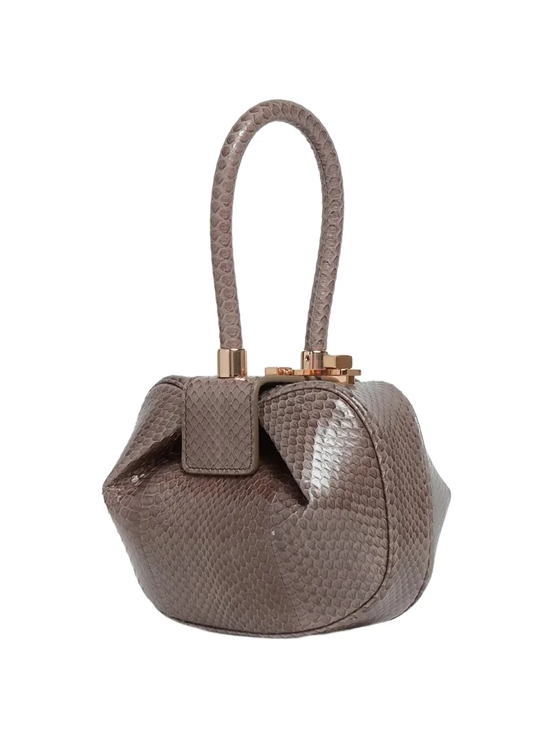 Demi Bag in Charcoal Snakeskin Demi Bag in Charcoal Snakeskin