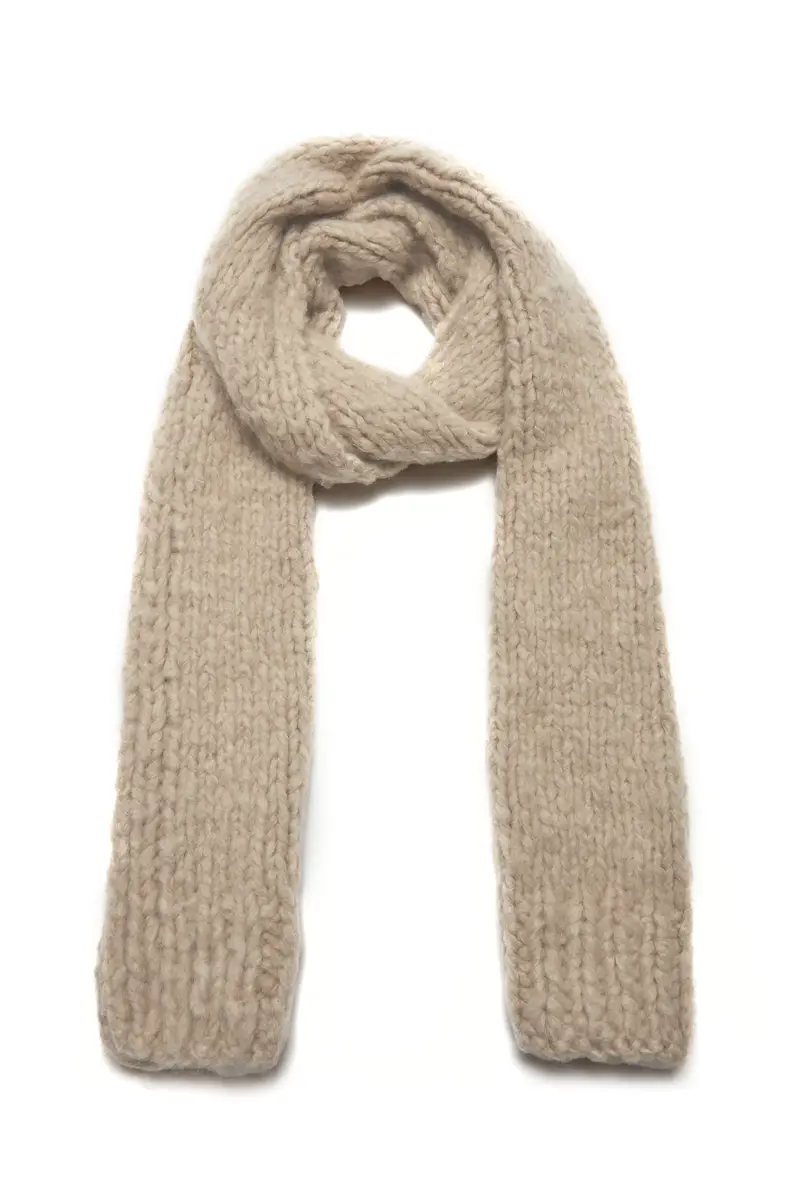 Gabriela Hearst Pyke Knit Scarf in Oatmeal Welfat Cashmere | Thumbnail 2 Gabriela Hearst Pyke Knit Scarf in Oatmeal Welfat Cashmere | Thumbnail 2
