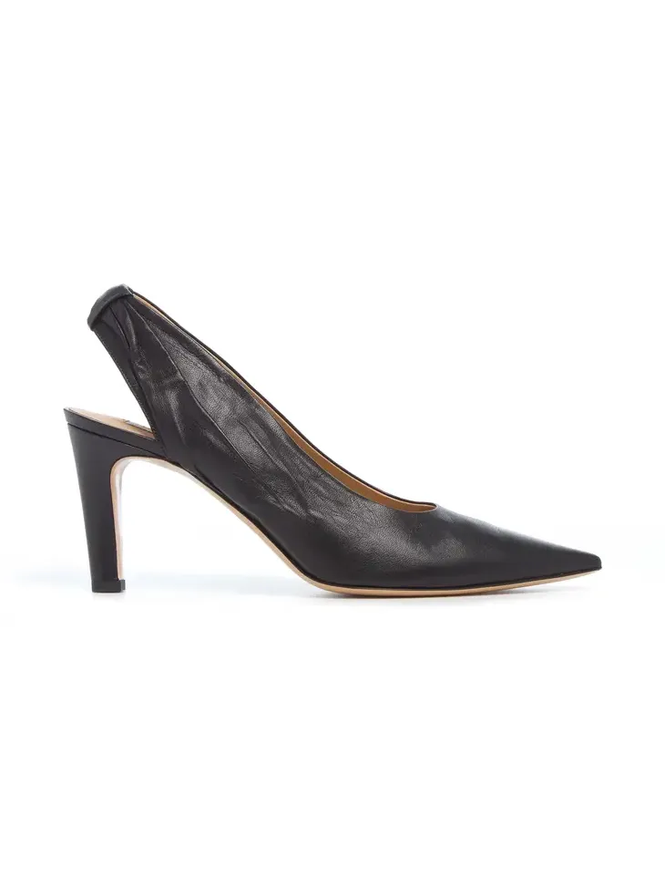 Amari Slingback Pump in Black Leather Amari Slingback Pump in Black Leather