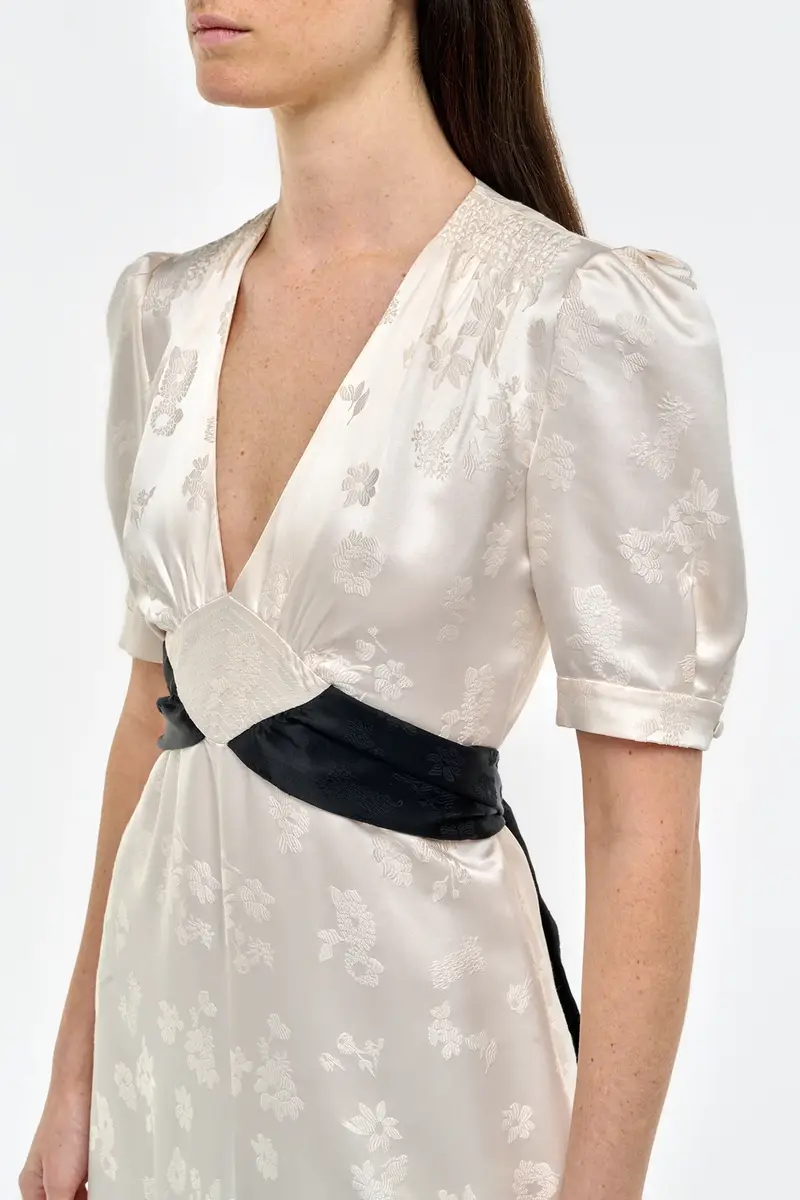 Gabriela Hearst Larkin Maxi Dress in Ivory & Black Embroidered Silk | Thumbnail 6 Gabriela Hearst Larkin Maxi Dress in Ivory & Black Embroidered Silk | Thumbnail 6