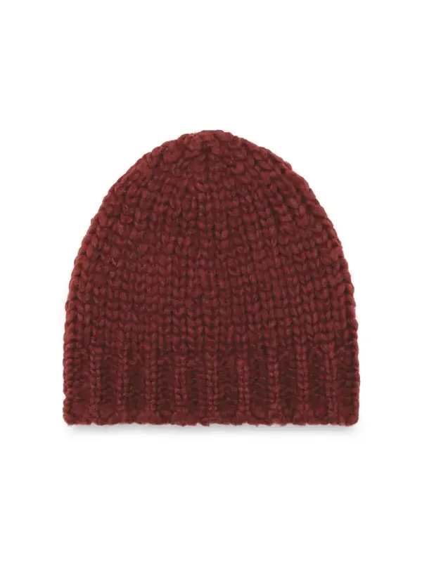 Gabriela Hearst Pacino Knit Hat in Burnt Sienna Welfat Cashmere