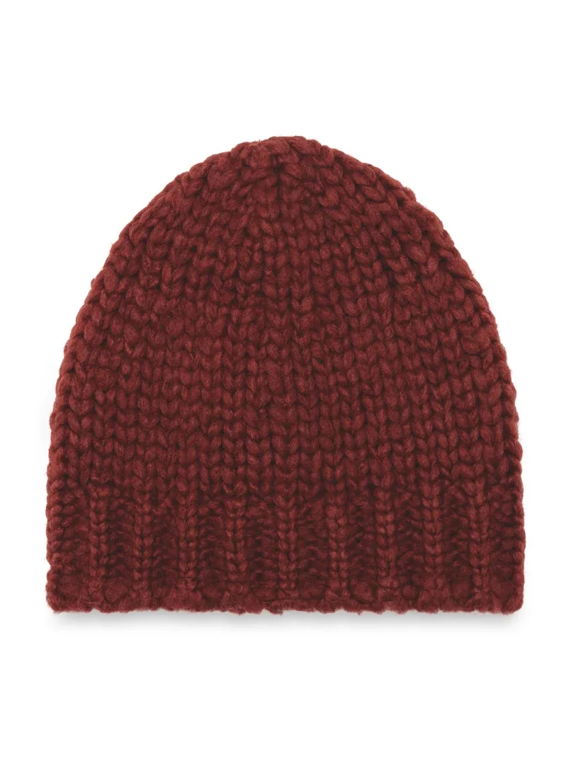 Gabriela Hearst Pacino Knit Hat in Burnt Sienna Welfat Cashmere