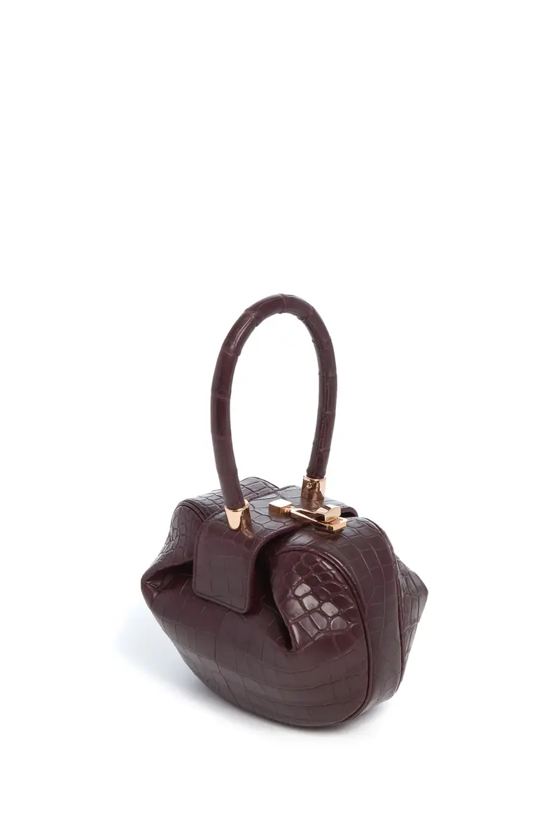 Gabriela Hearst Demi Bag in Bordeaux Crocodile Leather | Thumbnail 3