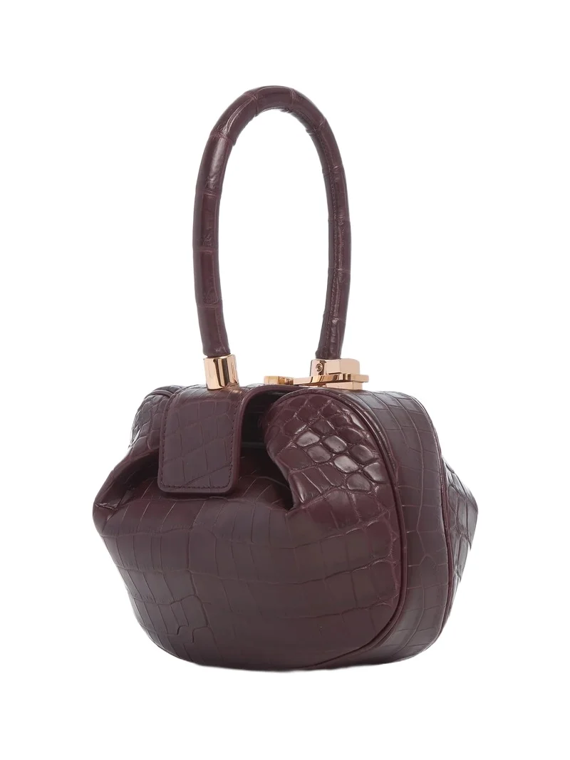 Demi Bag in Bordeaux Crocodile Leather Demi Bag in Bordeaux Crocodile Leather