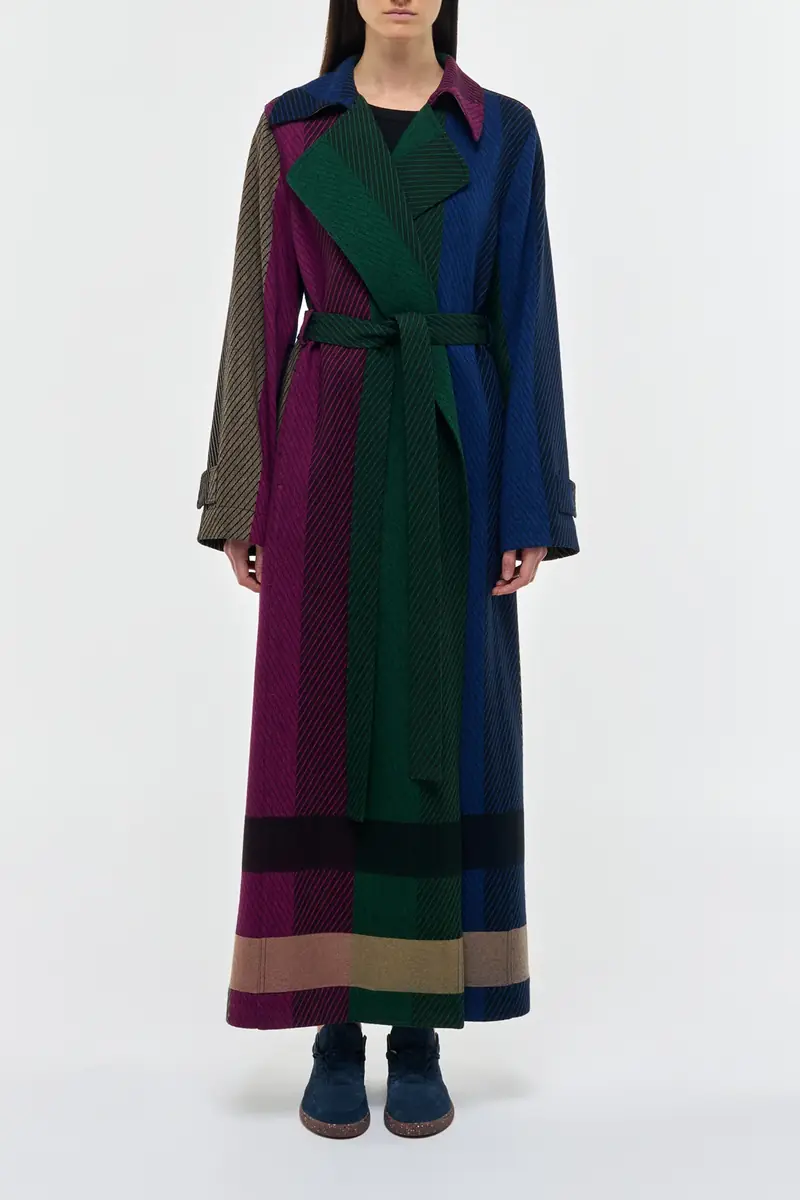Gabriela Hearst Lyra Trench Coat in Multi Cashmere | Thumbnail 3 Gabriela Hearst Lyra Trench Coat in Multi Cashmere | Thumbnail 3