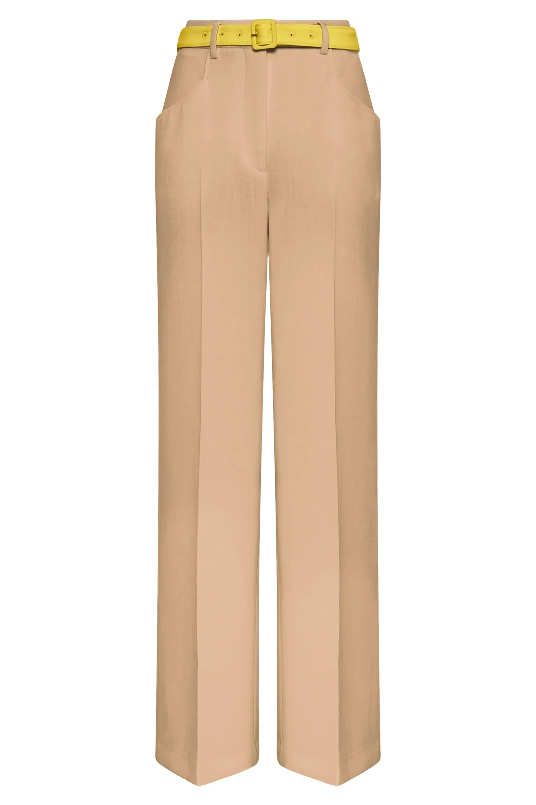 Norman Wide-leg Pant in Camel & Citrine Virgin Wool Crepe Norman Wide-leg Pant in Camel & Citrine Virgin Wool Crepe