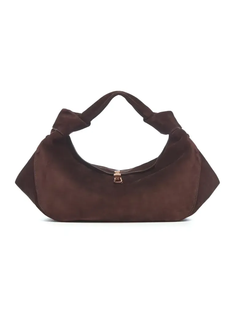 Small Antonia Bag in Dark Brown Suede Small Antonia Bag in Dark Brown Suede