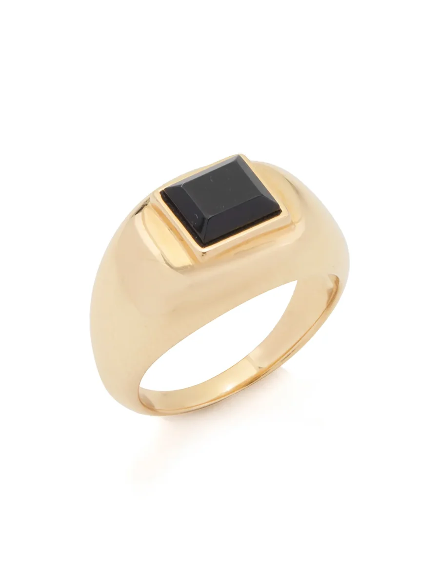 Medium Ring in 18K Yellow Gold & Onyx Medium Ring in 18K Yellow Gold & Onyx