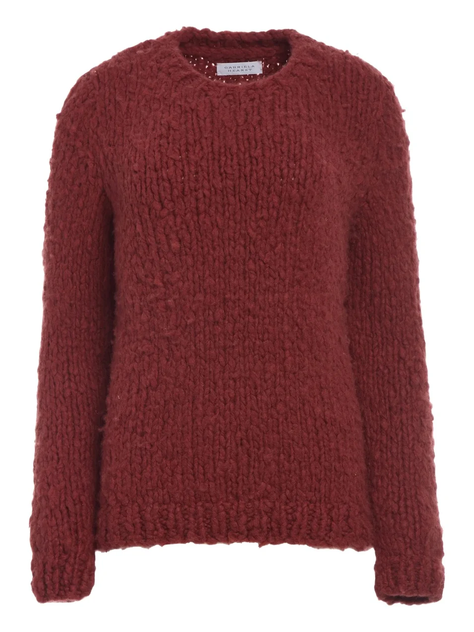 Gabriela Hearst Lawrence Knit Sweater in Burnt Sienna Welfat Cashmere