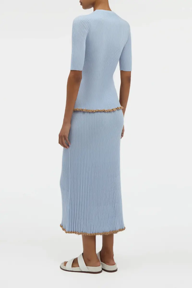 Gabriela Hearst Mireya Knit Top in Halogen Blue Cashmere Silk | Thumbnail 4 Gabriela Hearst Mireya Knit Top in Halogen Blue Cashmere Silk | Thumbnail 4