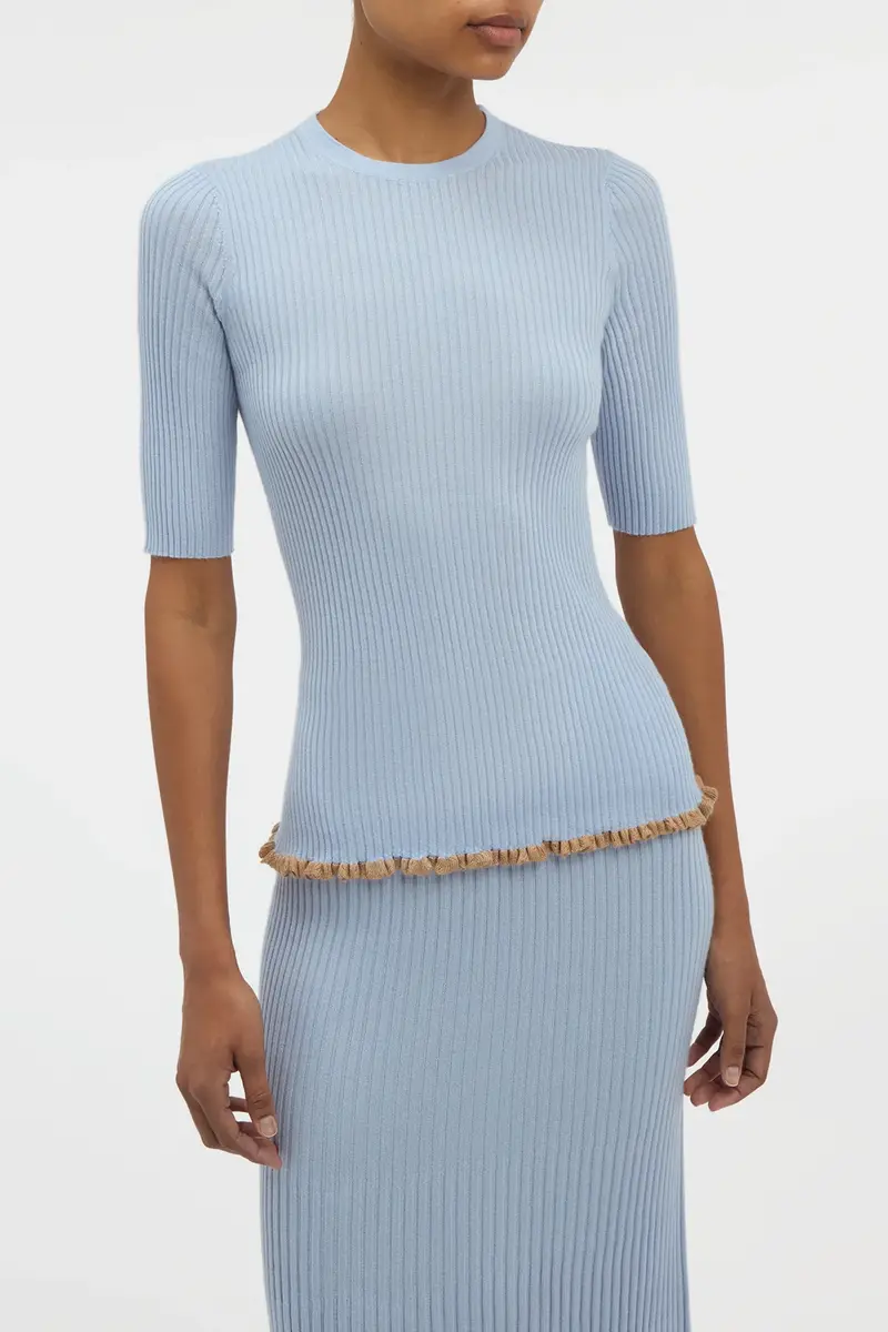 Gabriela Hearst Mireya Knit Top in Halogen Blue Cashmere Silk | Thumbnail 5 Gabriela Hearst Mireya Knit Top in Halogen Blue Cashmere Silk | Thumbnail 5