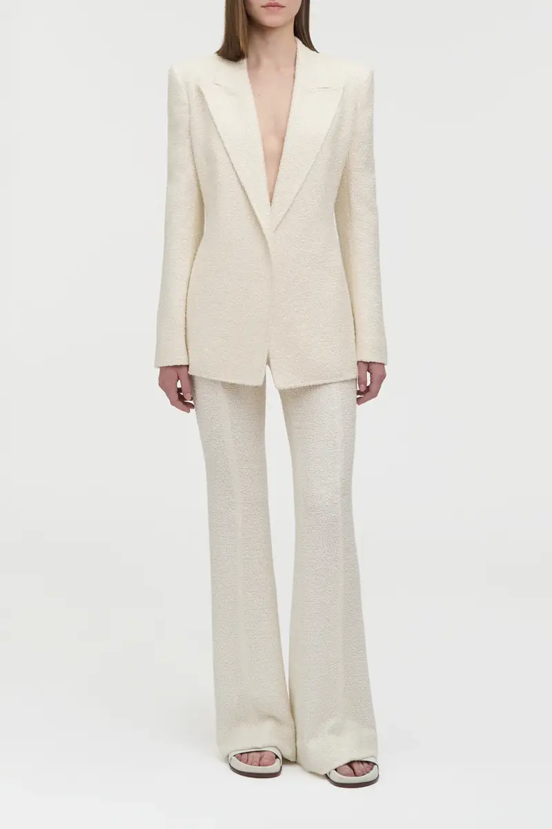 Gabriela Hearst Mairi Blazer in Ivory Silk Boucle | Thumbnail 2 Gabriela Hearst Mairi Blazer in Ivory Silk Boucle | Thumbnail 2