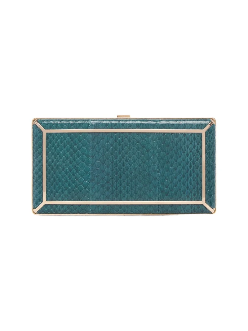 Gabriela Hearst Callas Clutch in Green Snakeskin