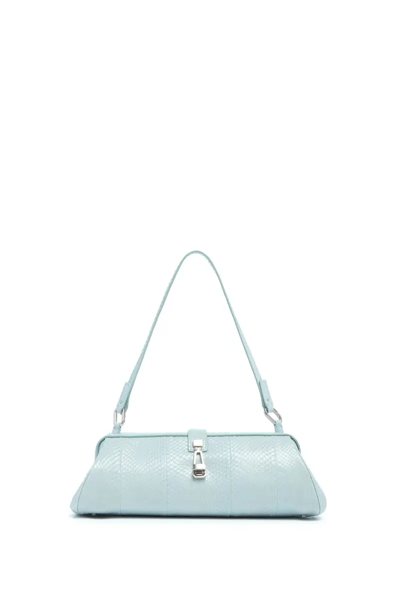 Gabriela Hearst Paola Clutch in Light Blue Snakeskin | Thumbnail 3