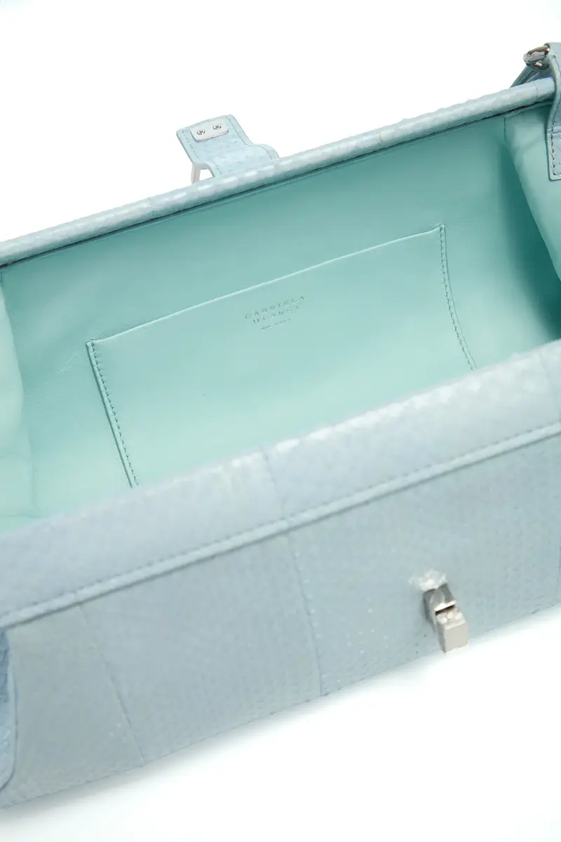 Gabriela Hearst Paola Clutch in Light Blue Snakeskin | Thumbnail 6