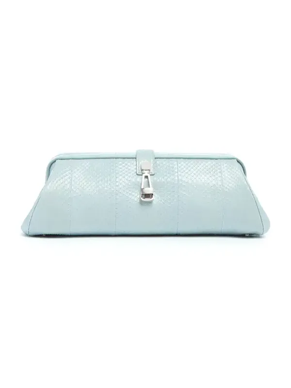 Paola Clutch in Light Blue Snakeskin Paola Clutch in Light Blue Snakeskin