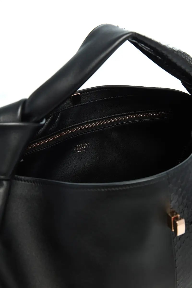 Gabriela Hearst Small Antonia Bag in Black Nappa Leather & Snakeskin | Thumbnail 5 Gabriela Hearst Small Antonia Bag in Black Nappa Leather & Snakeskin | Thumbnail 5