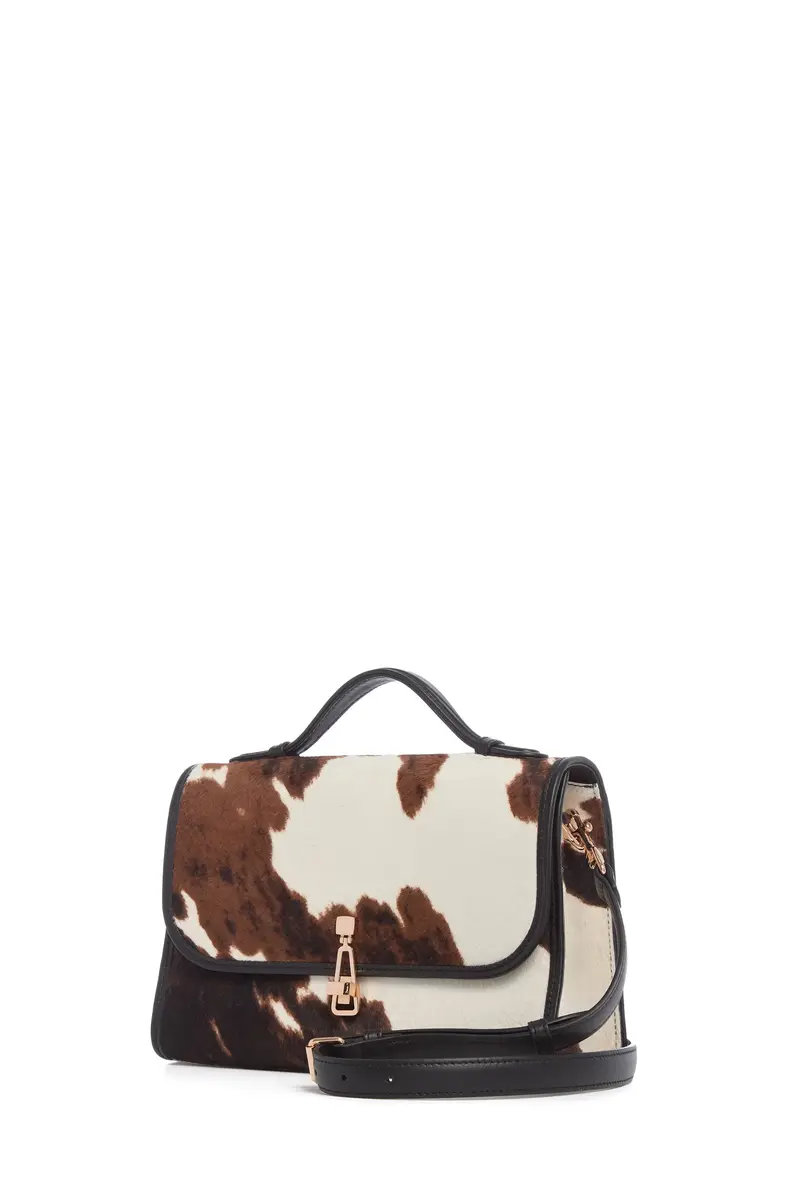 Gabriela Hearst Medium Leonora Flap Bag in Ivory Cognac Multi Pony Hair | Thumbnail 3 Gabriela Hearst Medium Leonora Flap Bag in Ivory Cognac Multi Pony Hair | Thumbnail 3