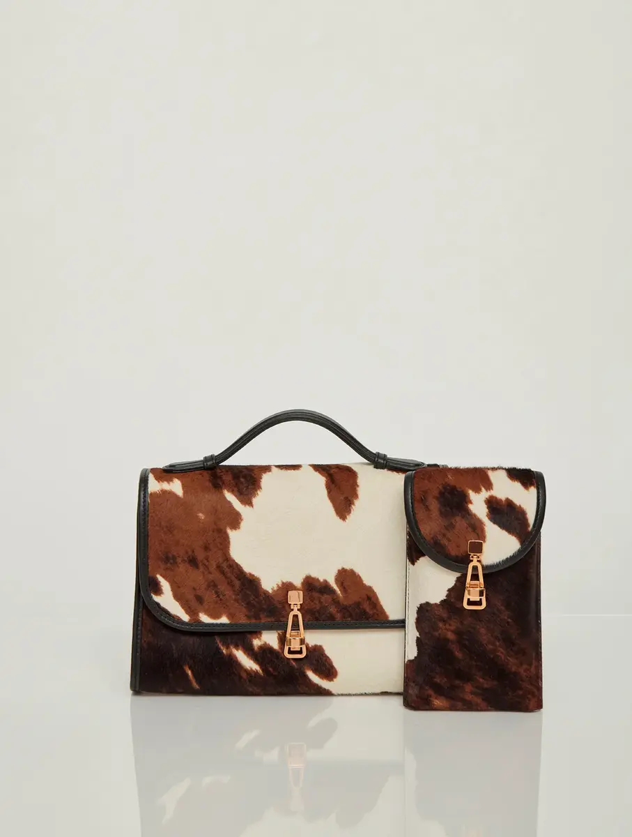Gabriela Hearst Medium Leonora Flap Bag in Ivory Cognac Multi Pony Hair | Thumbnail 6 Gabriela Hearst Medium Leonora Flap Bag in Ivory Cognac Multi Pony Hair | Thumbnail 6