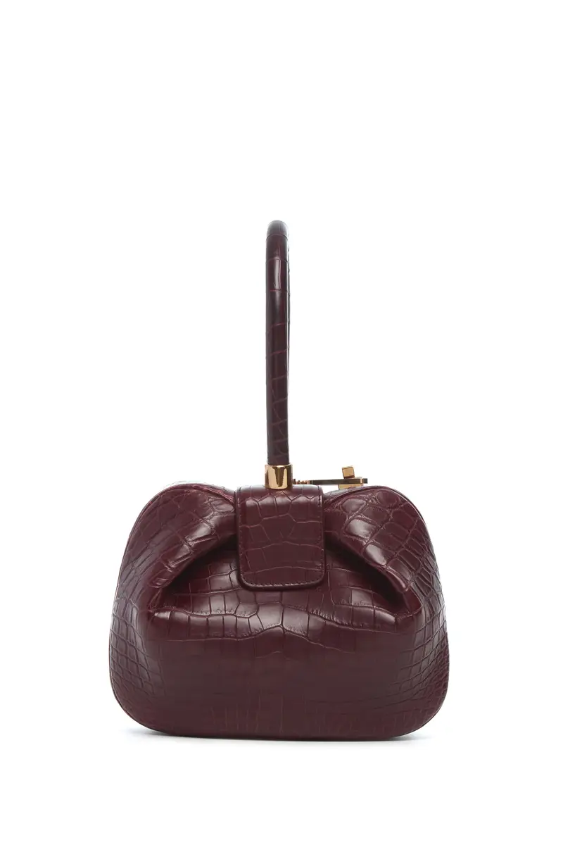Gabriela Hearst Nina Bag in Bordeaux Crocodile Leather | Thumbnail 2
