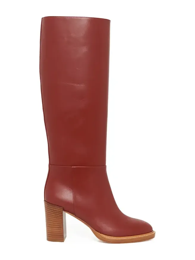 Gabriela Hearst Bocca Knee-High Boot in Burnt Sienna Leather