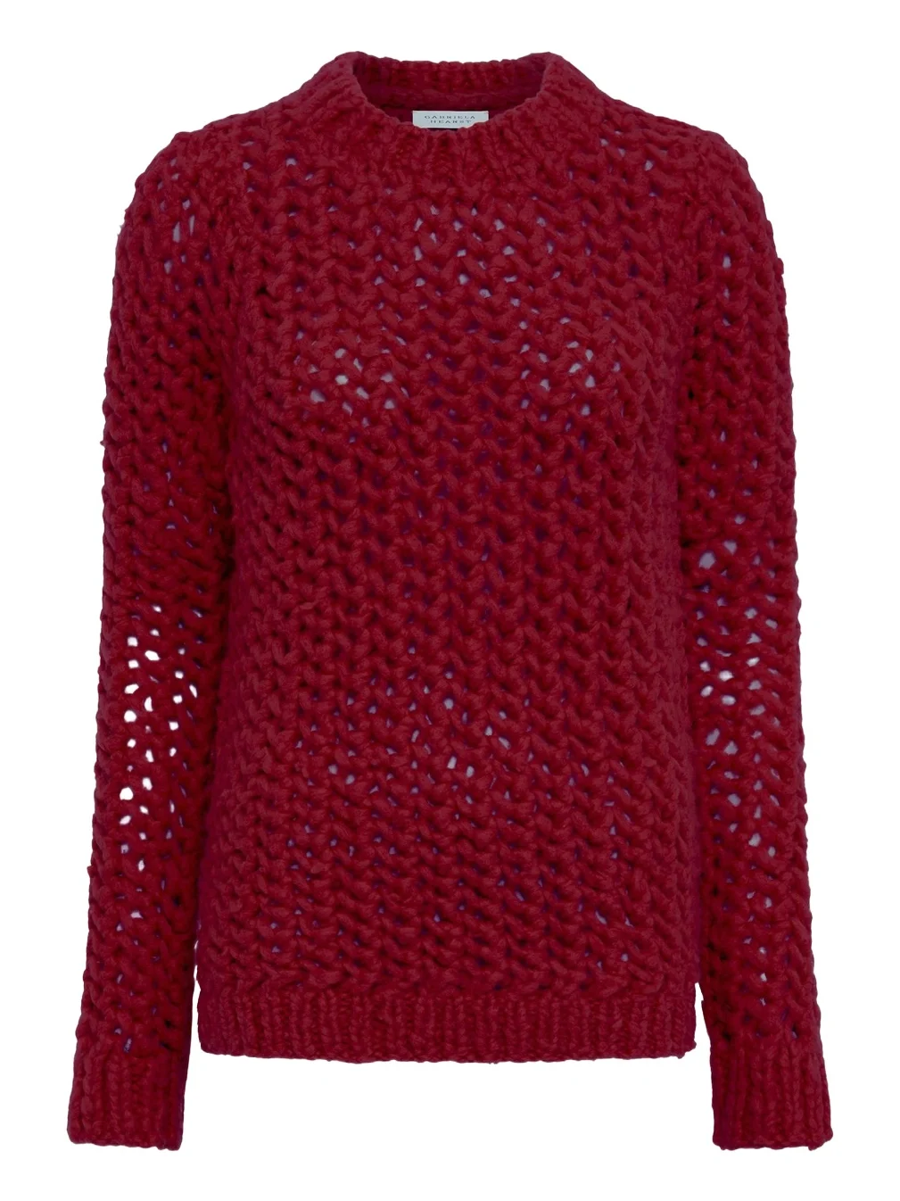 Veralune Knit Crewneck Sweater in Bordeaux Welfat Cashmere Veralune Knit Crewneck Sweater in Bordeaux Welfat Cashmere