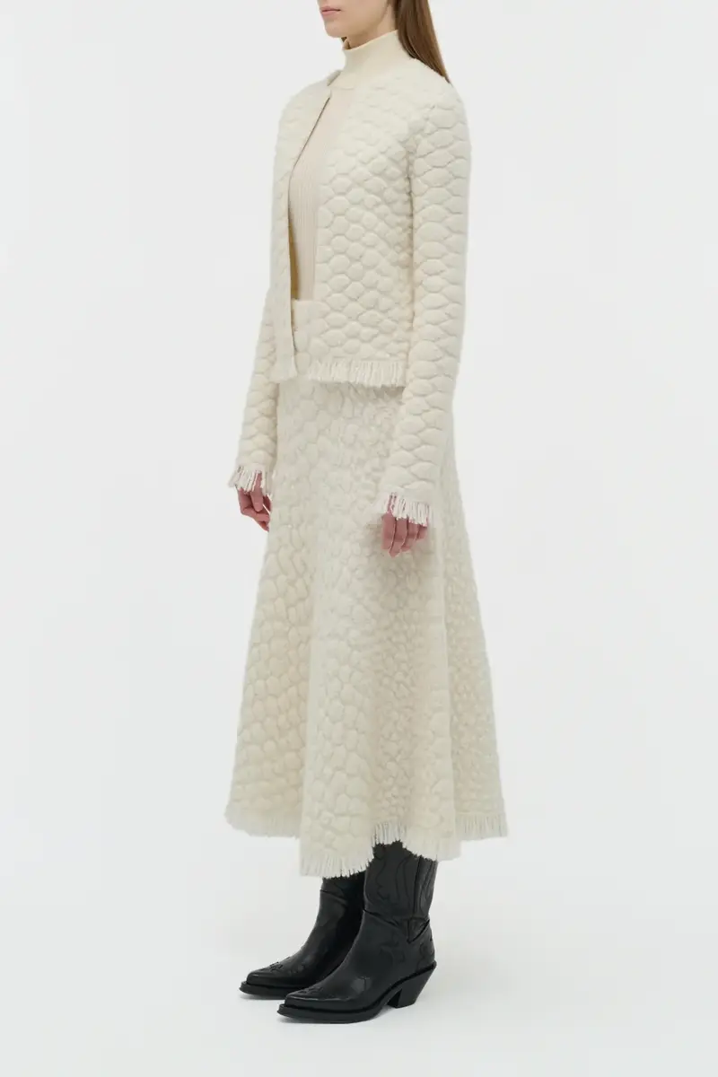 Gabriela Hearst Johannes Fringe Knit Cardigan in Cashmere | Thumbnail 3 Gabriela Hearst Johannes Fringe Knit Cardigan in Cashmere | Thumbnail 3