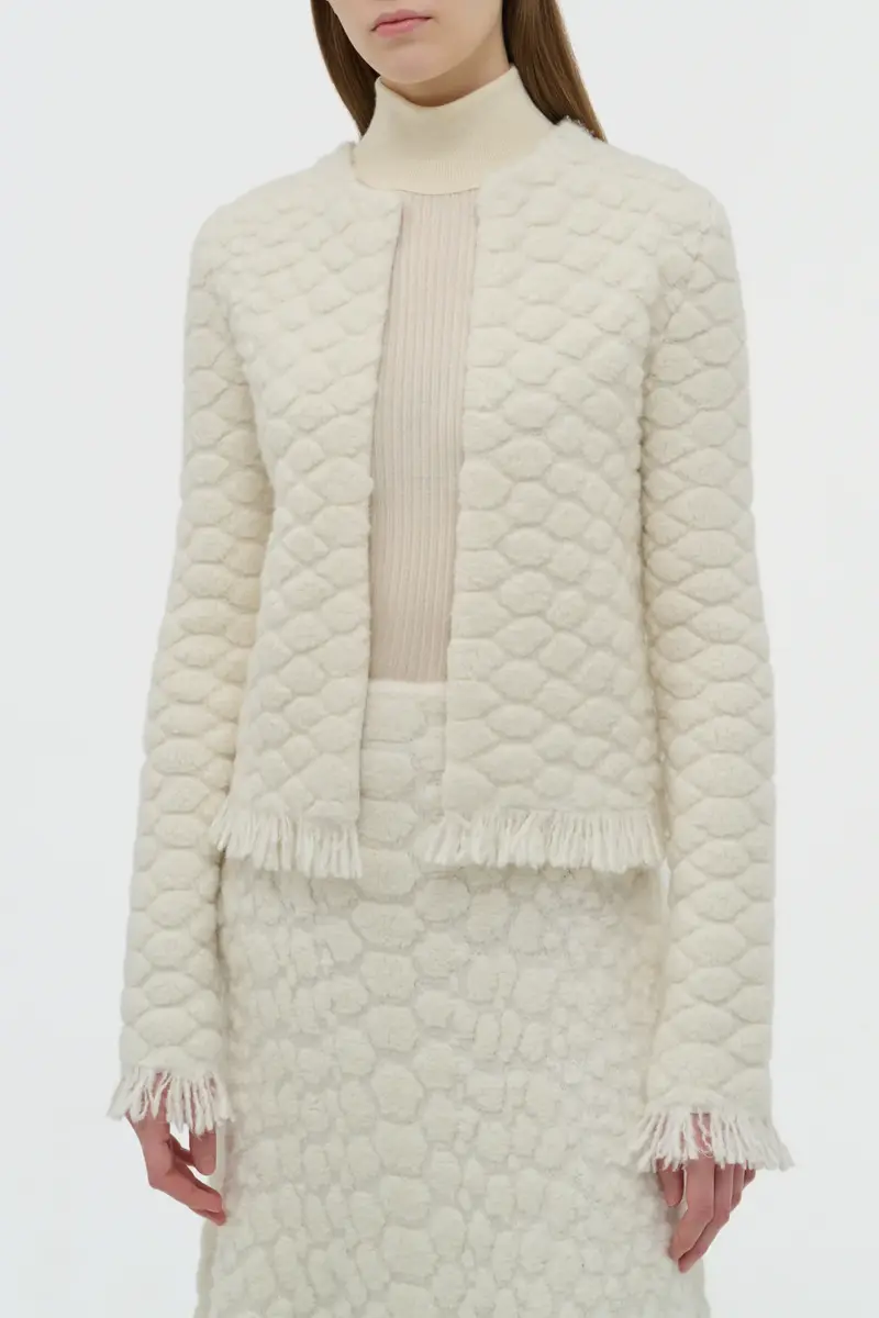 Gabriela Hearst Johannes Fringe Knit Cardigan in Cashmere | Thumbnail 5 Gabriela Hearst Johannes Fringe Knit Cardigan in Cashmere | Thumbnail 5