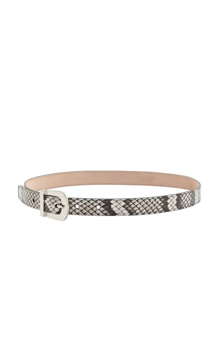 Gabriela Hearst Marija Buckle Belt in Black & White Inversa Snakeskin | Thumbnail 2 Gabriela Hearst Marija Buckle Belt in Black & White Inversa Snakeskin | Thumbnail 2