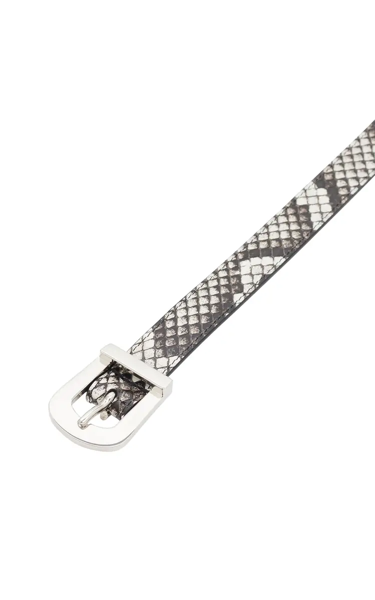 Gabriela Hearst Marija Buckle Belt in Black & White Inversa Snakeskin | Thumbnail 3 Gabriela Hearst Marija Buckle Belt in Black & White Inversa Snakeskin | Thumbnail 3