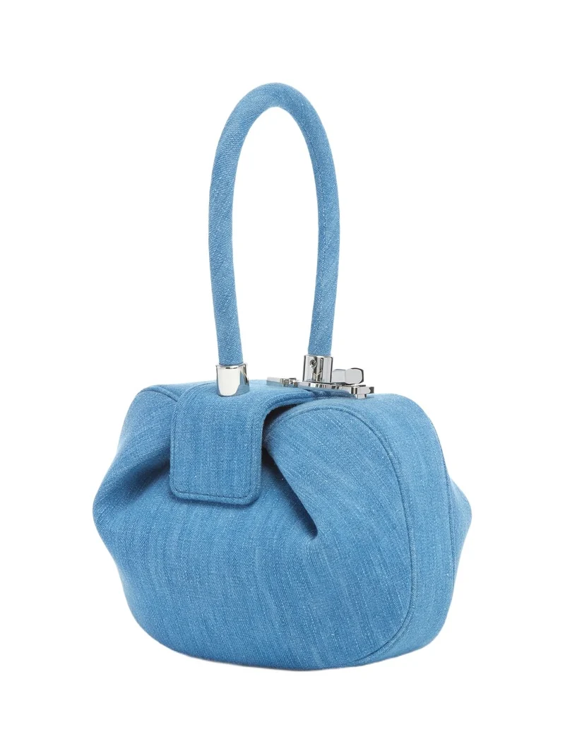 Demi Bag in Light Blue Recycled Cotton Linen Denim Demi Bag in Light Blue Recycled Cotton Linen Denim