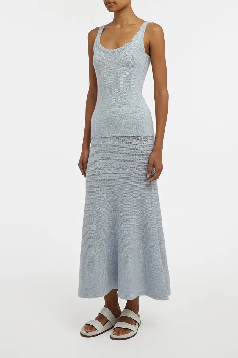 Gabriela Hearst Manni Knit Maxi Skirt in Light Blue Cashmere | Thumbnail 3 Gabriela Hearst Manni Knit Maxi Skirt in Light Blue Cashmere | Thumbnail 3