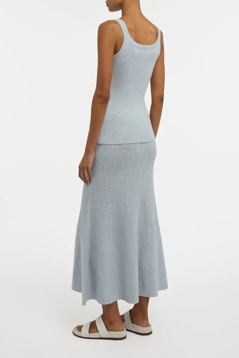Gabriela Hearst Manni Knit Maxi Skirt in Light Blue Cashmere | Thumbnail 4 Gabriela Hearst Manni Knit Maxi Skirt in Light Blue Cashmere | Thumbnail 4