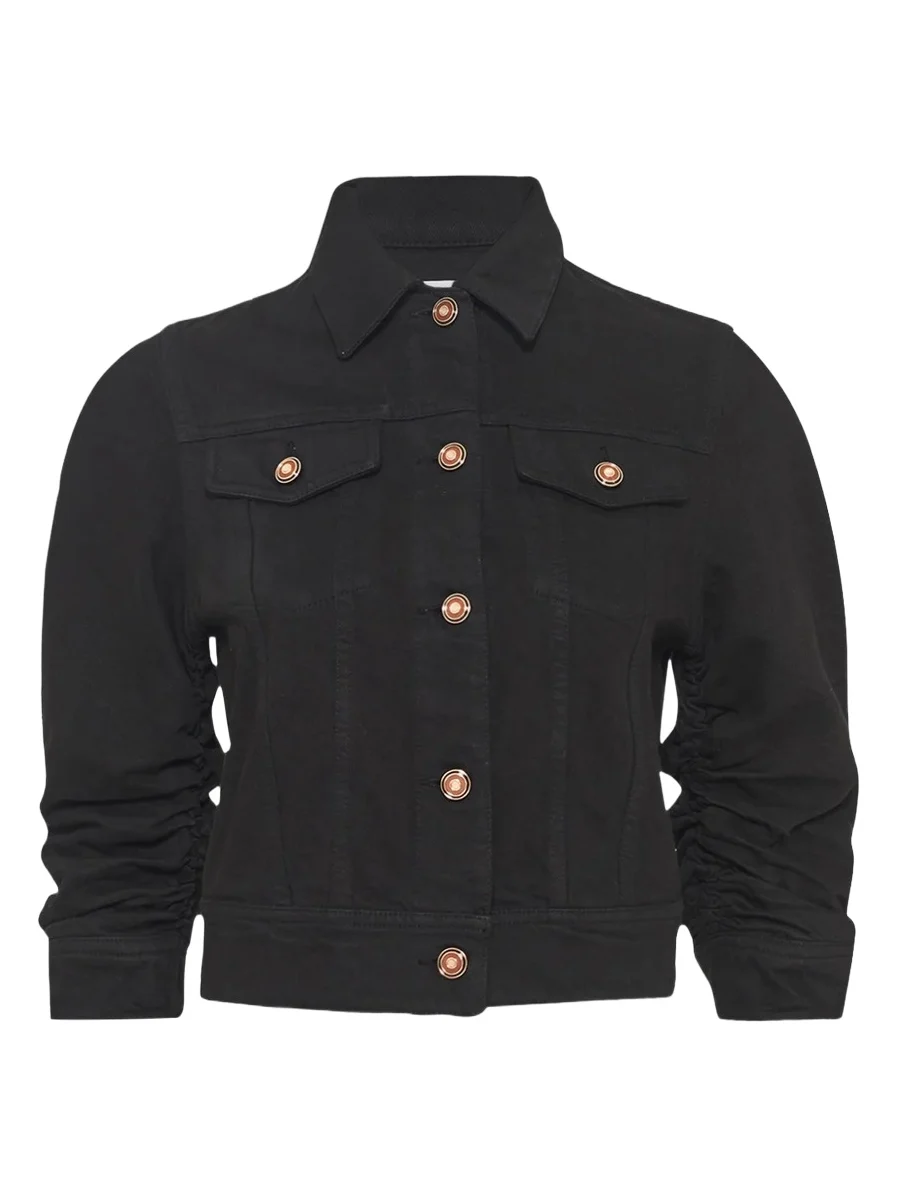 Gabriela Hearst Adira Jacket in Black Recycled Cotton Denim