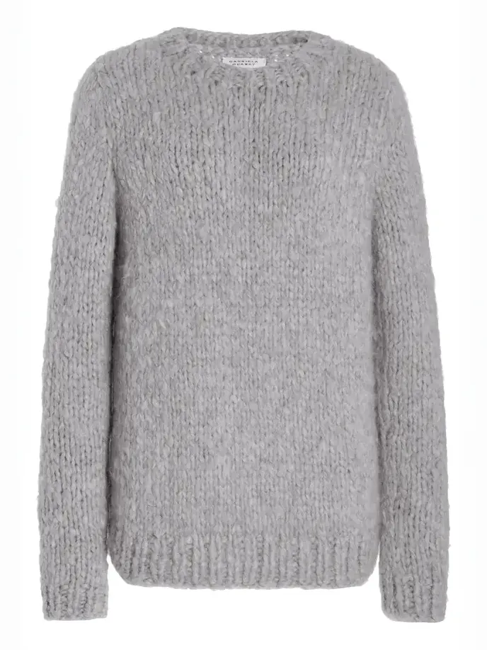 Lawrence Knit Sweater in Heather Grey Welfat Cashmere