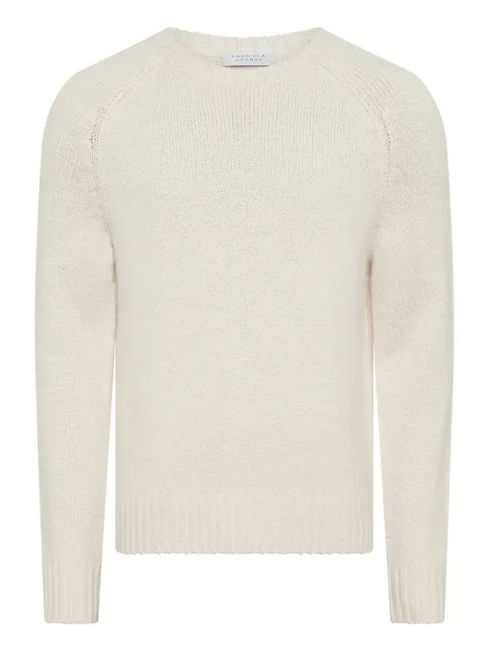 Norwich Knit Sweater in Ivory Cashmere Norwich Knit Sweater in Ivory Cashmere
