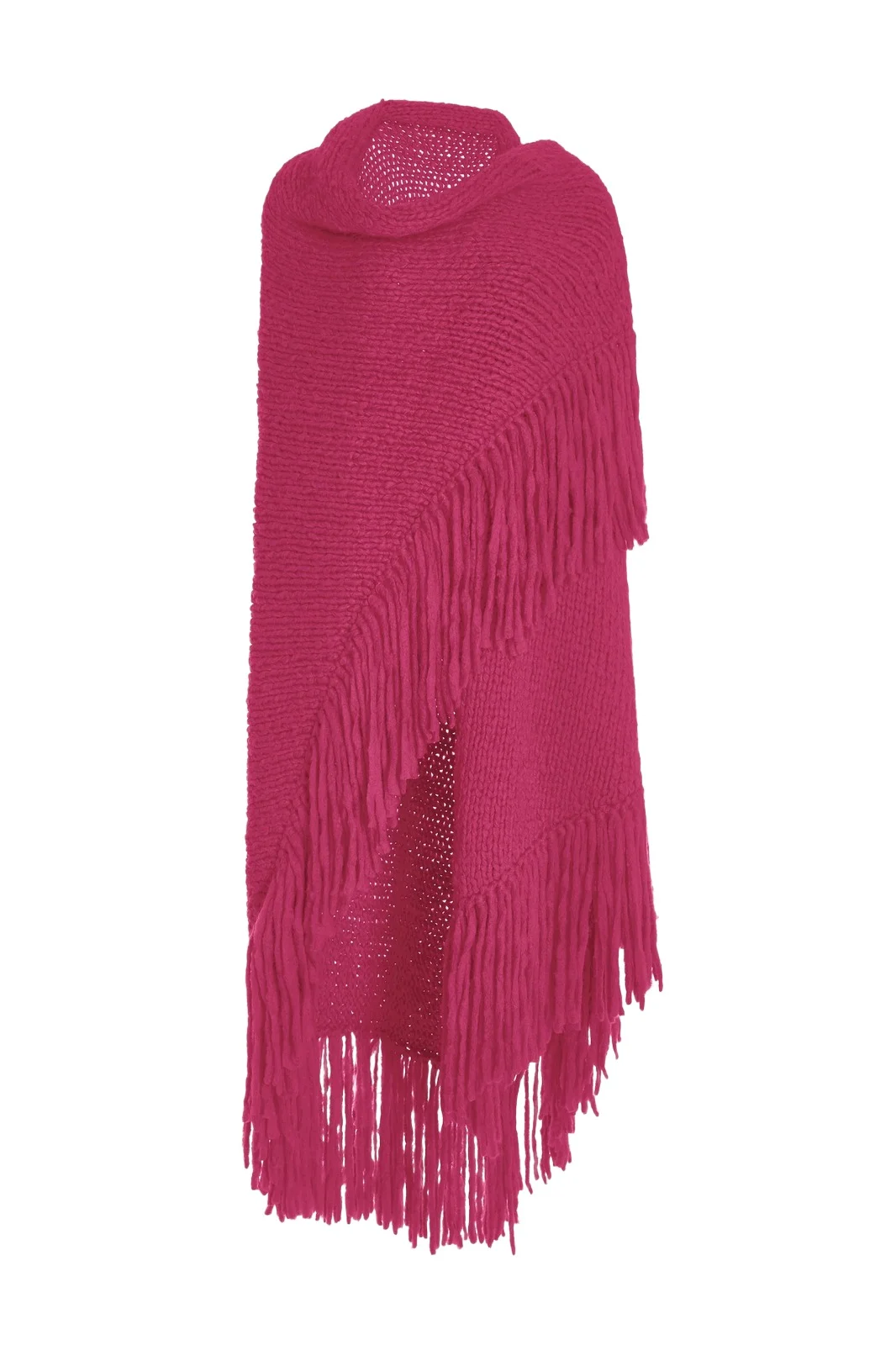 Lauren Knit Wrap in Fuchsia Welfat Cashmere Lauren Knit Wrap in Fuchsia Welfat Cashmere