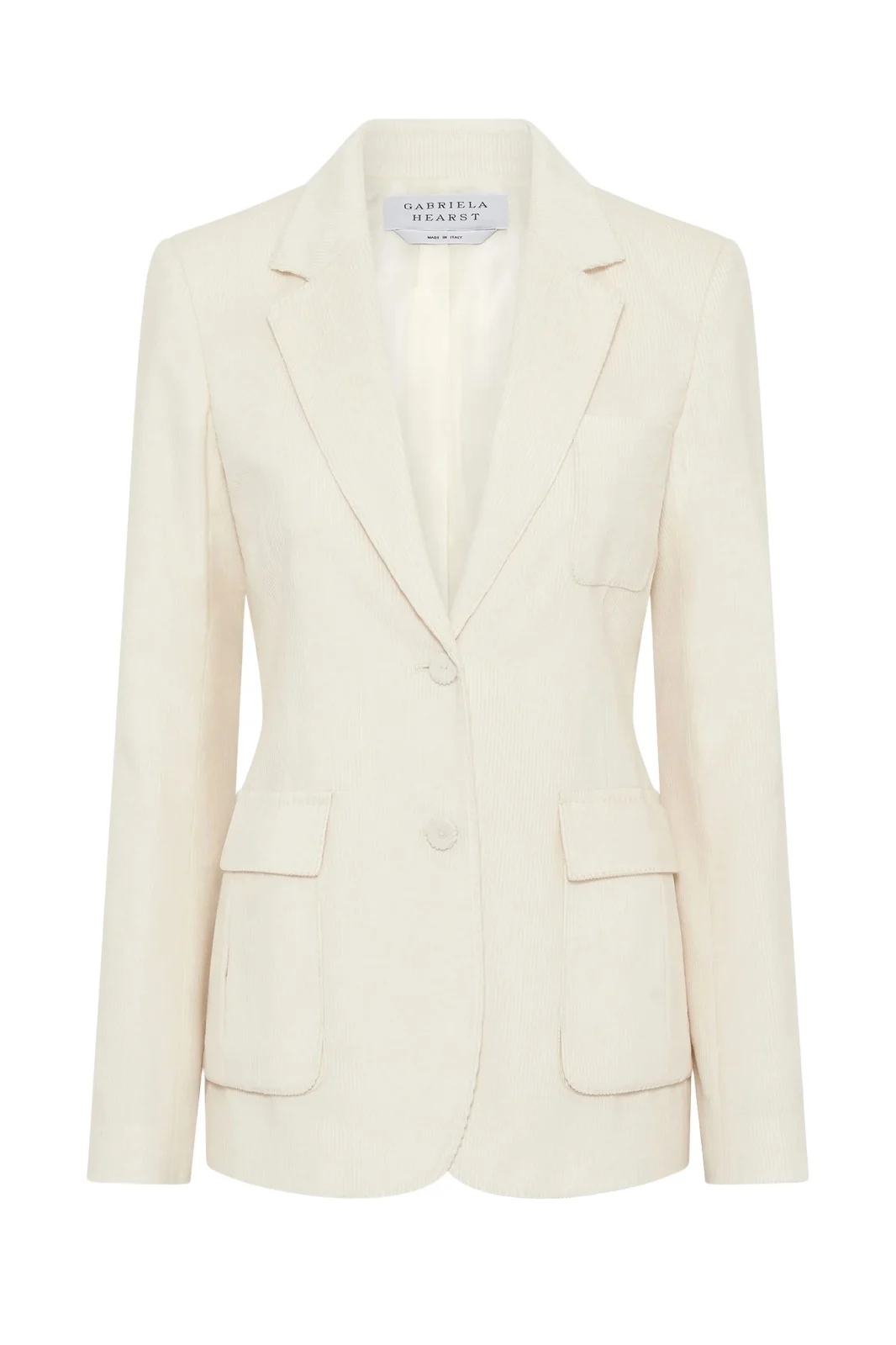 Gabriela Hearst Louisa Blazer in Ivory Sea Island Cotton Corduroy