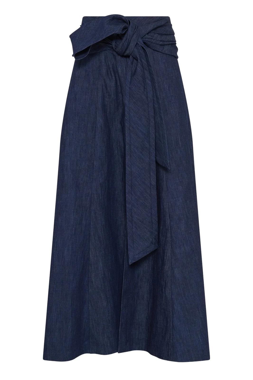 Zivan Knotted Maxi Skirt in Recycled Cotton Denim Zivan Knotted Maxi Skirt in Recycled Cotton Denim
