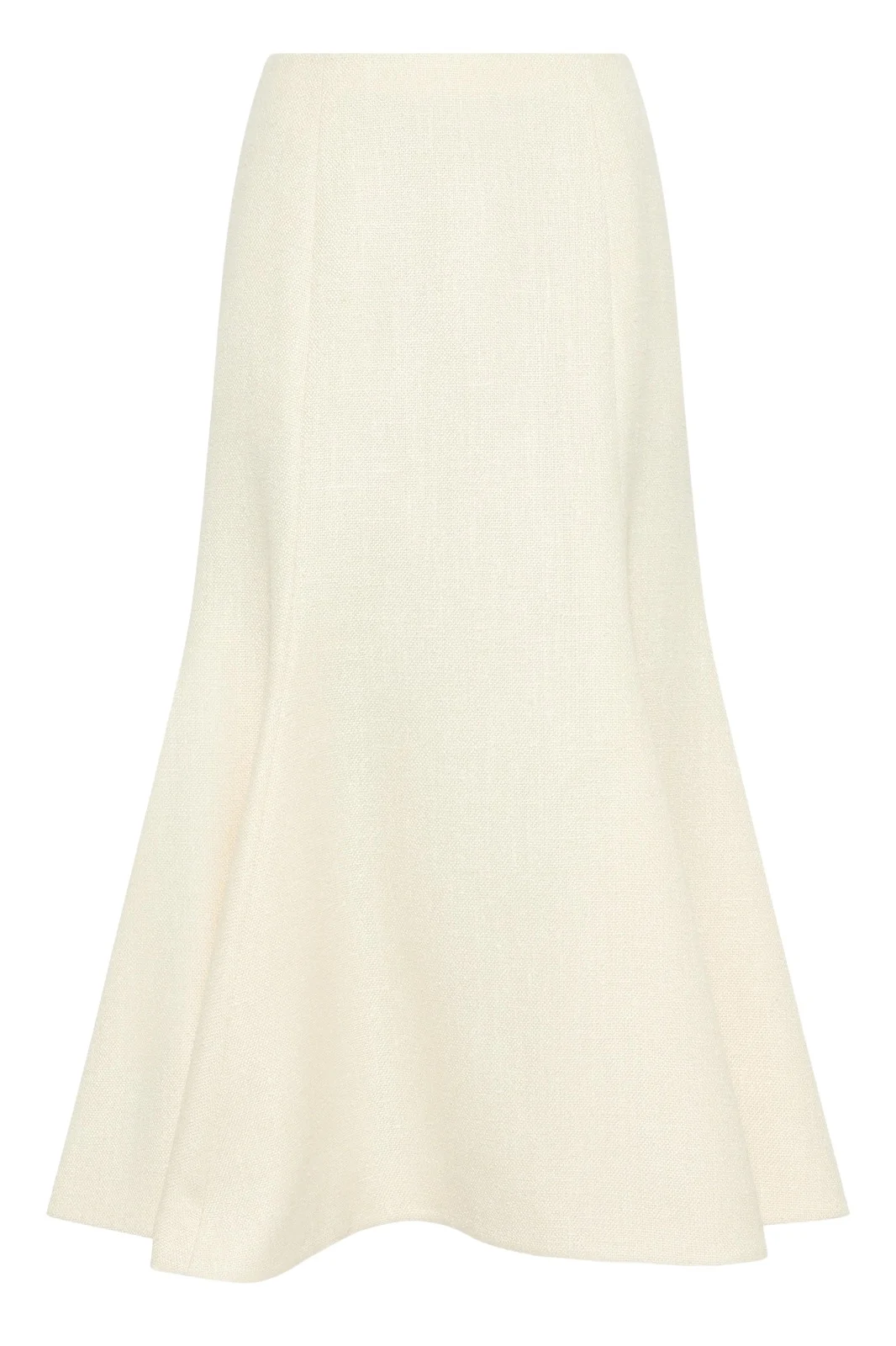 Patterson Skirt in Ivory Virgin Wool Silk Slub Patterson Skirt in Ivory Virgin Wool Silk Slub
