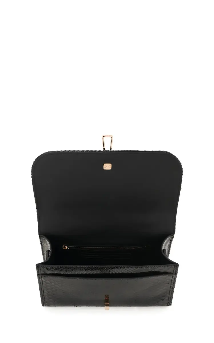 Gabriela Hearst Medium Leonora Flap Bag in Black Snakeskin | Thumbnail 6 Gabriela Hearst Medium Leonora Flap Bag in Black Snakeskin | Thumbnail 6