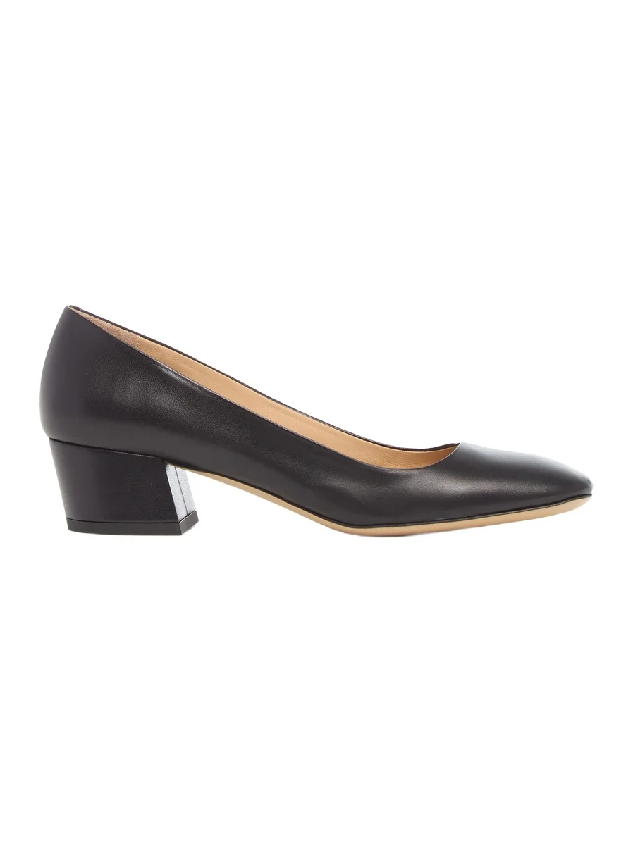 Gabriela Hearst Agathe Low Heel Pump in Black Leather