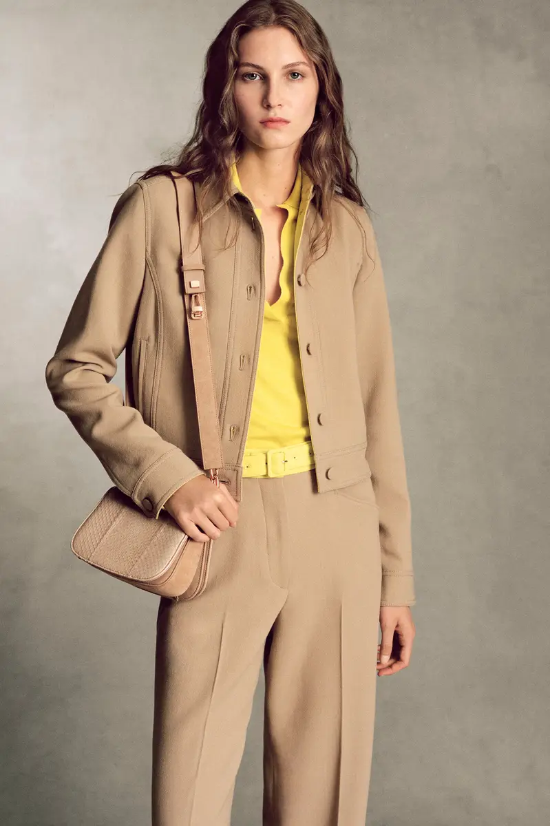 Gabriela Hearst Caius Knit Short Sleeve Polo in Citrine Cashmere Silk | Thumbnail 2 Gabriela Hearst Caius Knit Short Sleeve Polo in Citrine Cashmere Silk | Thumbnail 2